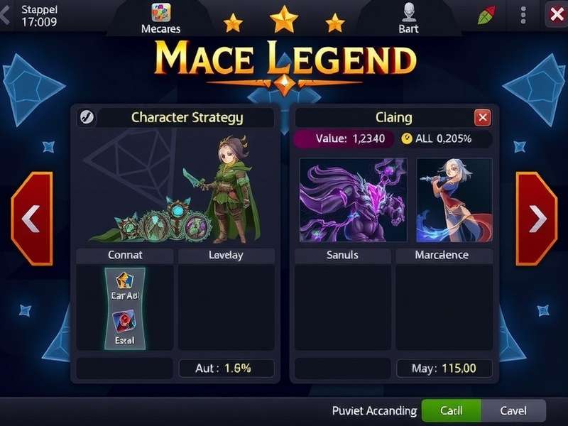 Mace Legend Game Main Screen